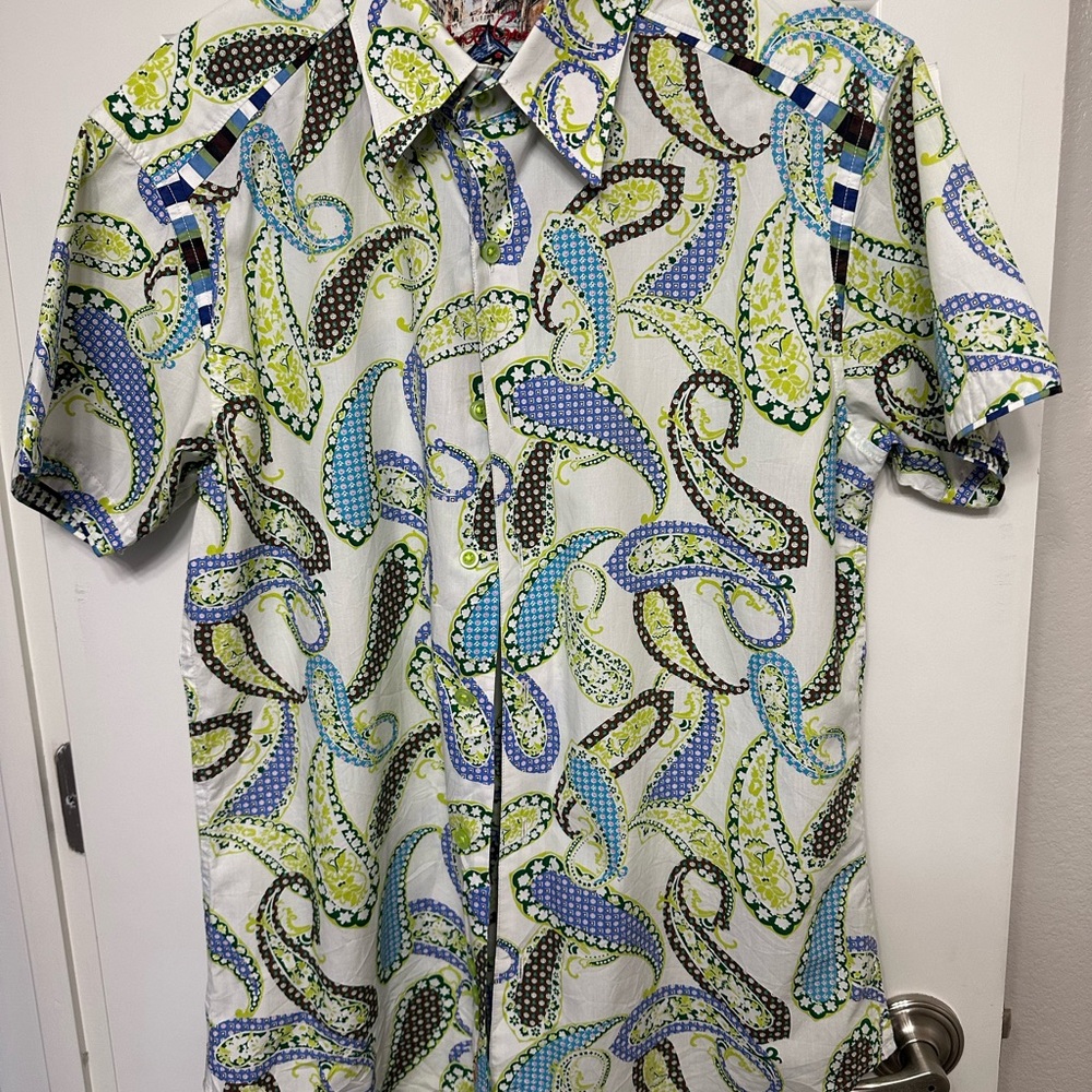 Robert Graham Men's Paisley Short Sleeve Shirt - Multicolor